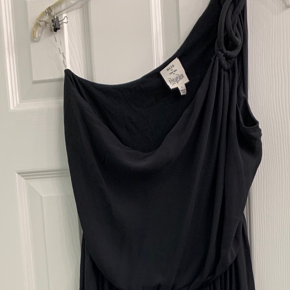 Rory Beca black silk dress with front slit